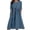 Sky Blue, variant on HXWCHs Slip Dress Women's Linen Blend Casual Dress with Short Sleeves and Side Pockets White XXXXL