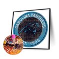 thumbnail image 1 of Cuadros Decorativos 5D bricolaje ronda completa taladro diamante pintura Carolina Panthers Home Decor (B5965) Tmvgtek embutido en tela, 1 of 8