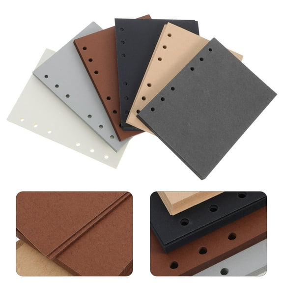 MEIBUTYUP Assorted Color Blank Refills Material 6-Ring Binder Compatible