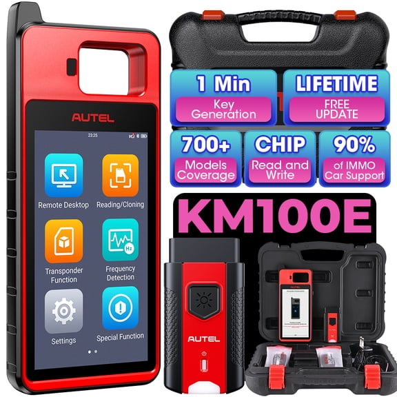 Autel KM100E Key Fob Pr0gramming Tool, Pr0grammer Immobilizer, Car Diagnostic Scan Tool, Lifetime Free Updates