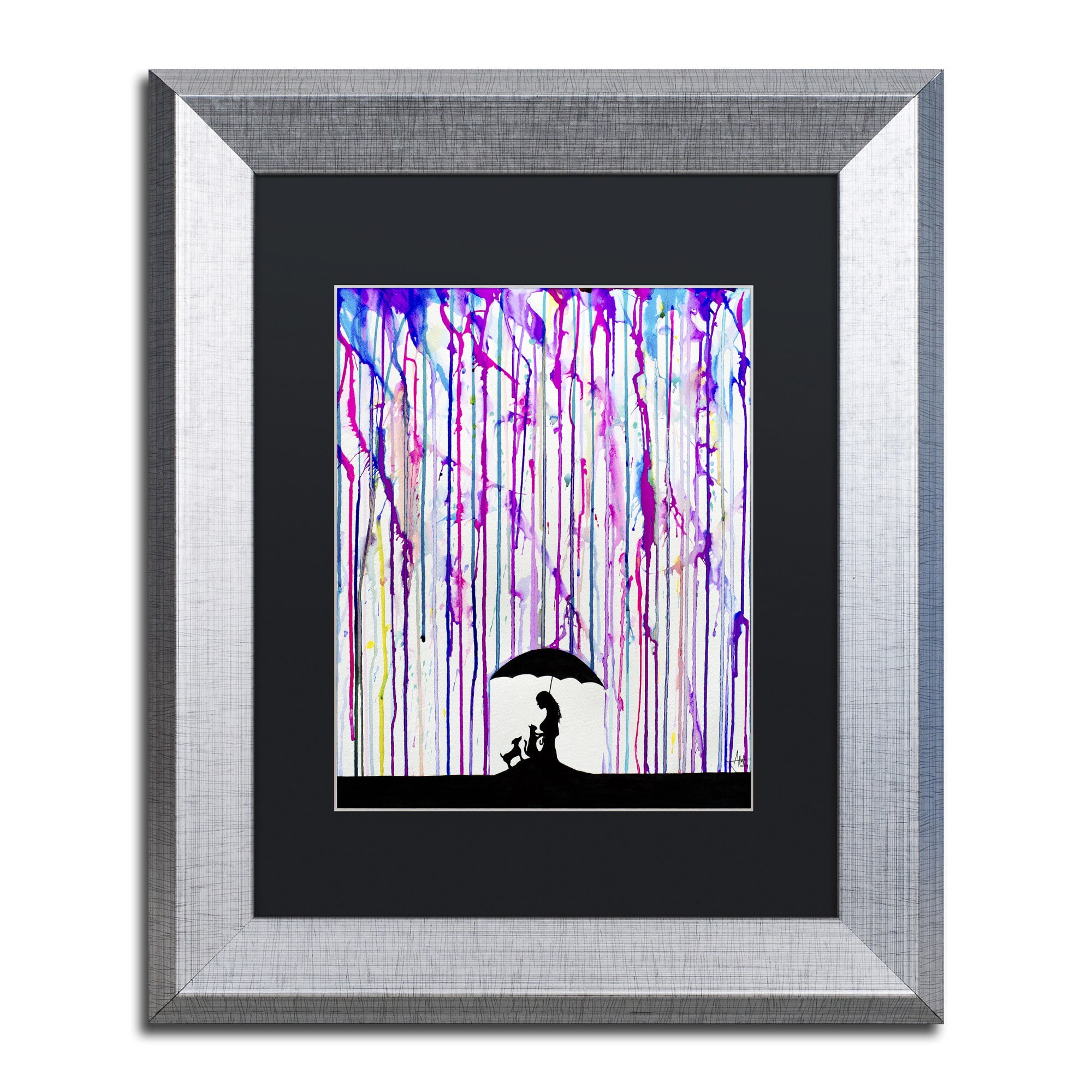 Trademark Fine Art 'Cradle' Canvas Art by Marc Allante, Black Matte, Silver Frame