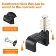 thumbnail image 4 of Unique Bargains Cable Clips with Steel Nail, 100Pack 8mm/0.31' Plastic Cable Wire Clips, Ethernet Cable Clips Nail in Cable Clips, 4 of 6