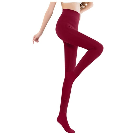 Gyexs Compression Tights Women Pantyhose Stockings High Waist Solid Color Closed Toe Support Hose Tights (, Size One Size)