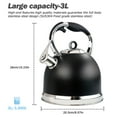 Tea Kettle for Stovetop, 3 Quart Loud Whistling Teapot with Cool Grip