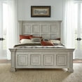 thumbnail image 2 of Liberty Furniture Industies, INC Big Valley Queen Panel Bed in Whitestone w/ Heavy Distressing, 2 of 6