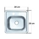 thumbnail image 2 of Tarja De Acero Inoxidable Alfa Calibre 24 Sobreponer 38.5x38.5x14, 2 of 4
