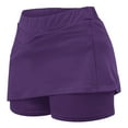 thumbnail image 4 of uublik Girls Uniform Skirts Purple Tennis Skirts Golf Skort Athletic Dance Running School Sport Skirts with Shorts Size 2T-12, 4 of 5