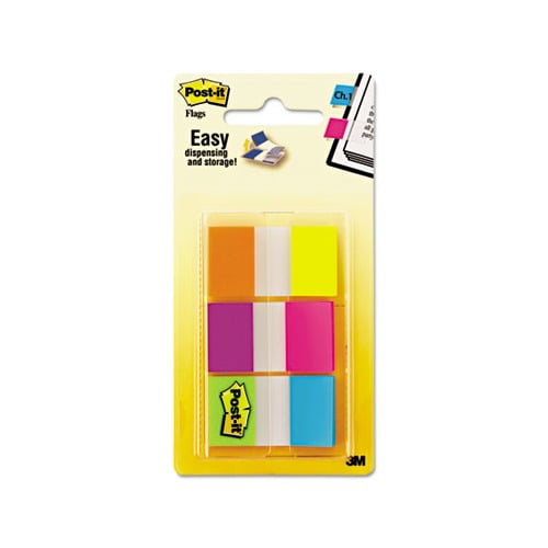 Page Flags in Portable Dispenser Assorted Brights, 60 Flags/Pack