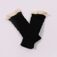 thumbnail image 1 of Guantes de lana con hermosos puños de encaje y mangas de encaje para mujer, guantes de punto cálidos de medio dedo para invierno, 1 of 6