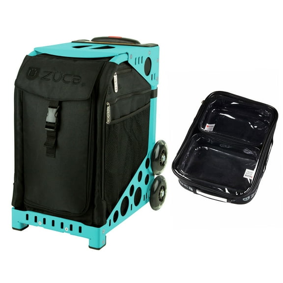 Zuca 18" Sport Bag - Stealth with 1 Large and 2 Mini Utility Pouch (Turquoise Frame)