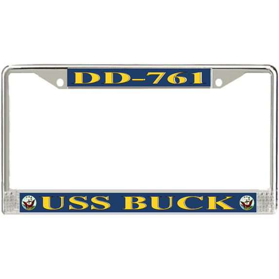 USS Buck DD-761 License Plate Frame