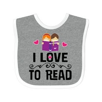 Inktastic I Love to Read Girls Baby Bib