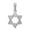 White, variant on 14K Yellow Gold Polished Textured Solid Star of David Pendant