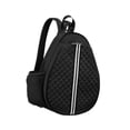 thumbnail image 3 of DYNWAVECA Tennis Racket Bag Tennis Backpack Multipurpose Waterproof Quilted Badminton Racquet Bag Rucksack Daypack for Training Outdoor Black, 3 of 9