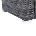 thumbnail image 2 of Grey Wicker Patio Set with Storage Box and Clear Glass Table / Breathable Cushion Covers, Machine Washable, 2 of 4