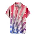 thumbnail image 6 of Ankishi American Flag Shirts for Men Star and Striped Patriotic 4th of July Button Up Shirt for Daily Wear, 6 of 8