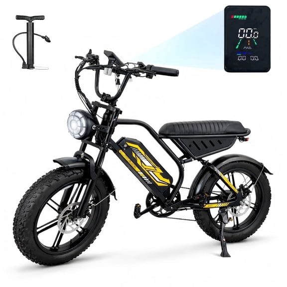 1500W 28mph Moutain Ebike,Electric Bike for Adults, 48V 15.6AH 20" Fat Tire Electric Bicycle Full Suspension UL2849