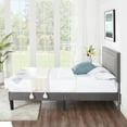 thumbnail image 5 of Katkuca Full Bed Frame, Upholstered Queen Size Platform Bed Frame with Adjustable Headboard, Strong Wood Slat Support, No Box Spring Needed, Dark Gray, 5 of 7