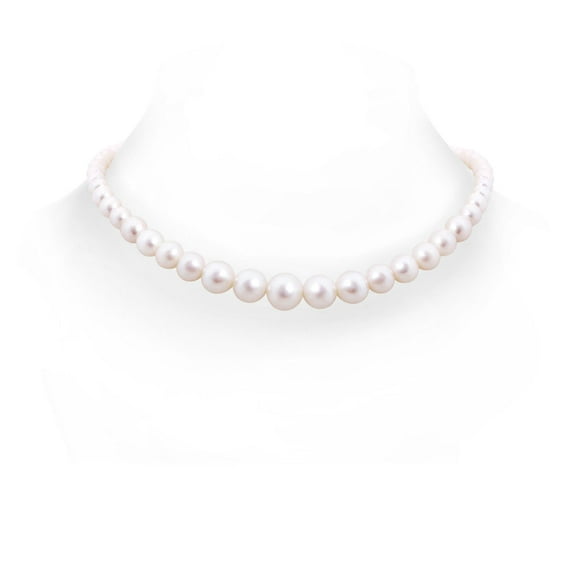 ANGARA 16" Graduated Freshwater Cultured Pearl Choker in 14K Yellow Gold for Women | June Birthstone, Birthday, Anniversary, Jewelry Gift for Women | Pearl Necklace