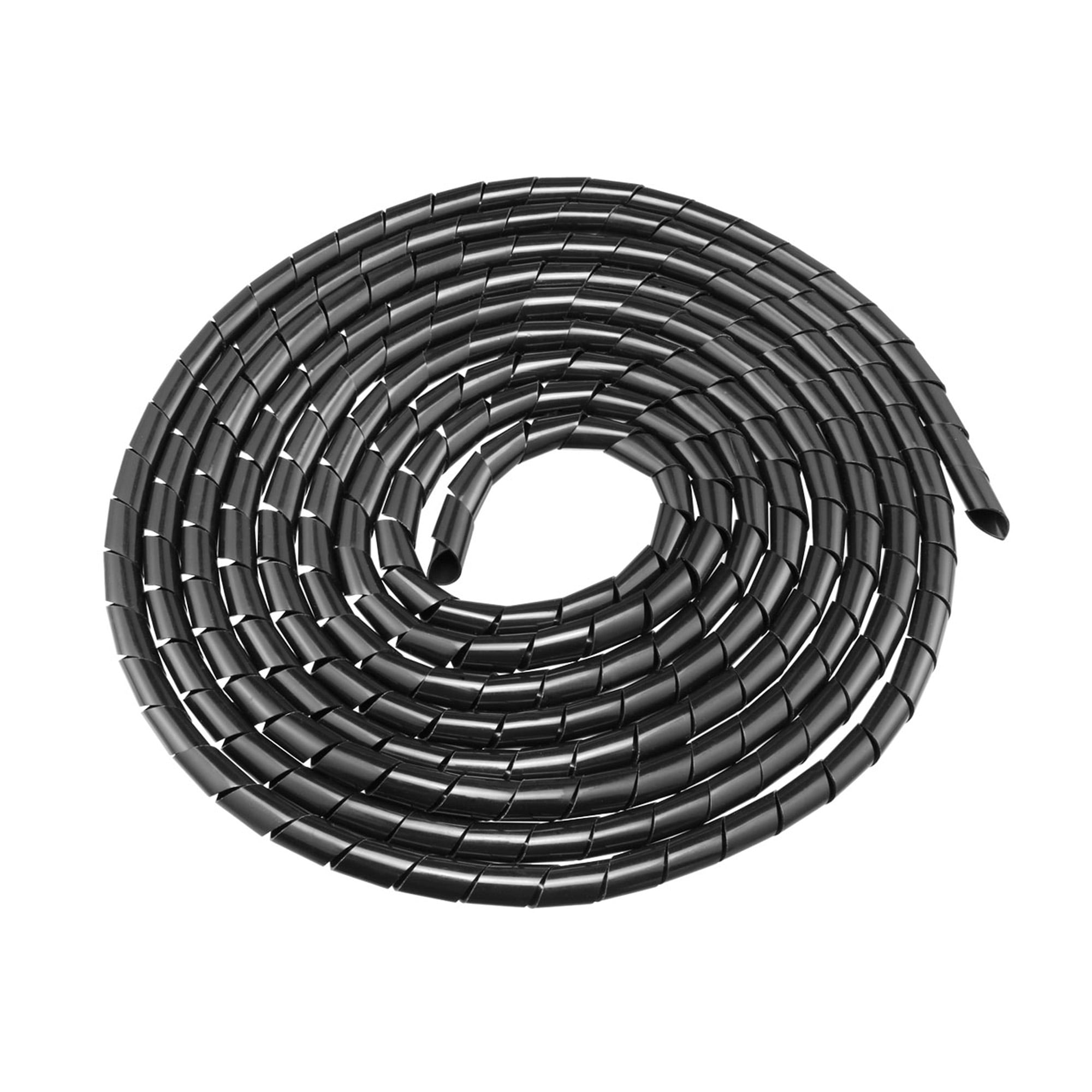 Cable Wire Wrap Expandable  Flat Sleeving Black 7mm Width 15M 49.2ft