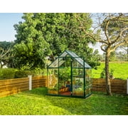 Palram - Canopia Hybrid 6' x 4' Polycarbonate/Aluminum Walk-In Greenhouse – Green - with Roof Vent