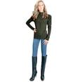 thumbnail image 2 of Sueter Mujer Moda Sweater Dama Abierto Cierres Abrigo Ligero LOLE  Sueter, 2 of 5
