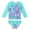 #1, variant on Bobora Long Sleeve Bathing Suits Ruffled Bikini Bottoms Swimwear Kids Girls Rashguard 2 Pieces Swimsuit Set 2-7 Years