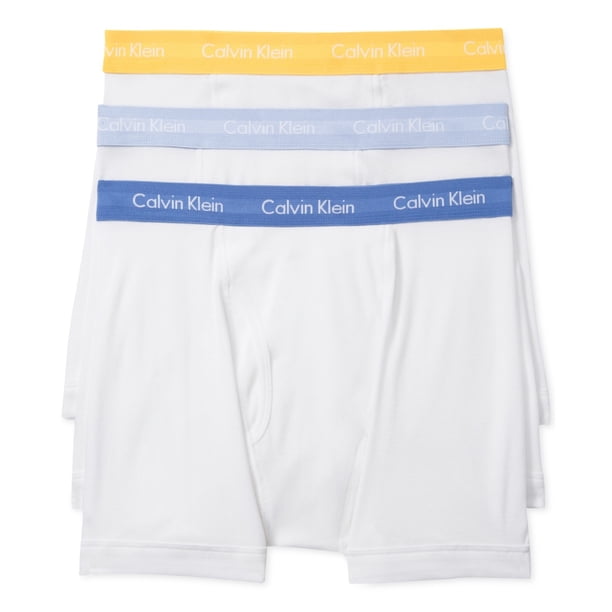 Calzoncillos Calvin Klein para hombre, paquete de 3 calzoncillos de algodón, multicolor, grande