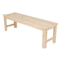 Afuera Living 60" Cedar Wood Backless Patio Porch Garden Bench in Beige