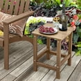 thumbnail image 2 of Costway 14'' Patio Adirondack Side End Table HDPE Square Weather Resistant Garden Brown, 2 of 9