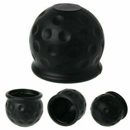 1Pc - 50Mm Tow Bar Ball Cover Cap Towing Hitch Caravan Trailer Protector Black Fangkenuo