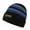 Blue, variant on Naierhg Winter Knitted Hat Striped Color Matching Thick Elastic Warm Soft Windproof Soft Anti-slip Cold Resistant Men Outdoor Skiing Cap Beanie for Winter Black