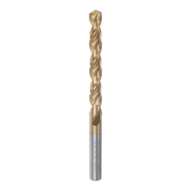 Helicoidal Barrena 8.8mm Titanio Revestido (HSS-E) M42 Alta Velocidad Acero 8% Cobalto Recto Vástago para Inoxidable Acero Aluminio Aleación Metal