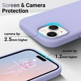 thumbnail image 5 of Compatible with iPhone 15 Case, Full Body Food-Grade Silicone Wear-Resistant, Anti-Drop Protection with Soft Anti-Scratch Microfiber Lining Phone Case for iPhone 15, 6.1 inch, Light Purple, 5 of 14