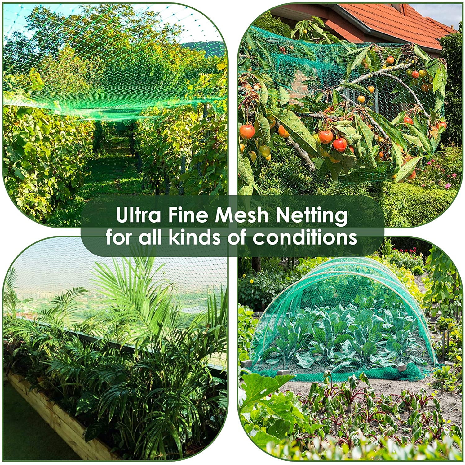 Bird Netting for Garden Protect Vegetable Plants and Fruit Trees13X20Ft,Plastic Trellis Netting for Birds, Deer,Squirrels and Other Animals