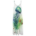 thumbnail image 6 of Marine Life Jellyfish Green Sleeveless Dress Dresses Women Summer Women's Summer Clothing, 6 of 9