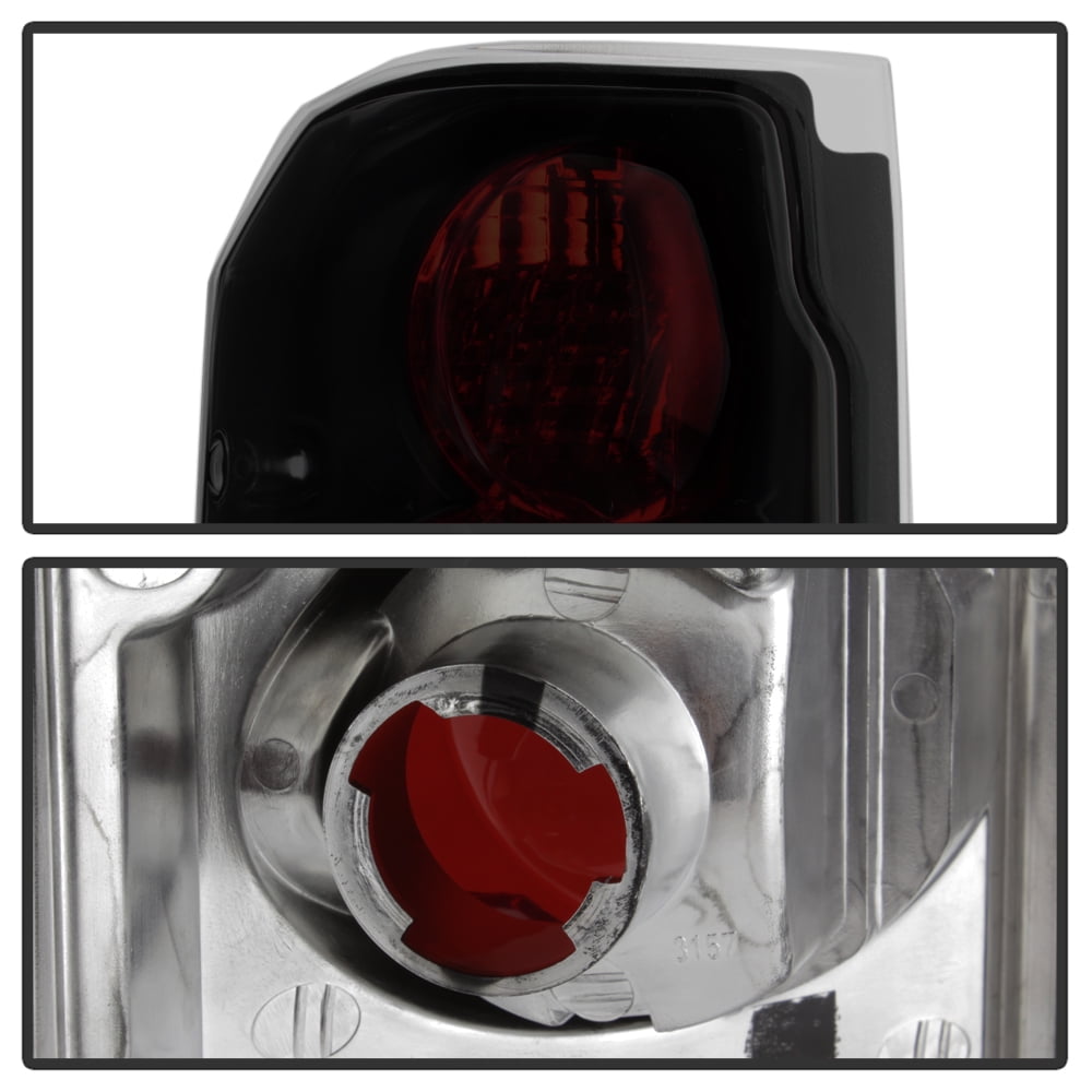 AKKON - For 1989-1996 Ford F150 | F250 | Bronco Pickup Truck Black Smoked Tail Lights Lamps Left + Right Pair
