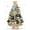 Champagne, variant on Seizeen 20" Pre-Lit Mini Christmas Tree, White with Flocked Snow, Red Ornaments