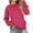 Hot Pink, variant on MUXiin Lined Sweatshirt Girl Drop Shoulder Crewneck Sweatshirts Workout Athletic Soft Plain Tunic Pullover Tops