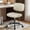 Beige, variant on Armless Home Office Executive Chair - Small Desk Chair with Low Back Lumbar Support, Height Adjustable  Leather Computer Task Chair with 360° Swivel Wheels, for Adults, Brown