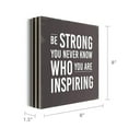 thumbnail image 4 of Barnyard Designs 'Be Strong' Wooden Box Sign Motivational Desk Decor, Primitive Decor Office Desk Decorations for Women Office Bathroom Shelf Decor, Inspirational Desk Decor, 8x8, 4 of 6