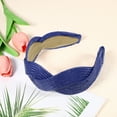 thumbnail image 6 of Unique Bargains 1 Pc Fashion Straw Wide-side Headband for Women for Girls 6.30"x2.17" Deep Blue, 6 of 6
