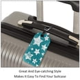 thumbnail image 3 of Square 2Pack PU Leather Stars Green Cruise Luggage Tag with Privacy Cover and Name ID Tag for Travel Handbags Backpacks Luggage Tags, 3 of 6