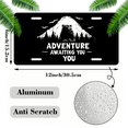 thumbnail image 2 of 1 Pcs 2D Flat License Plate Covers & Frames, Adventure Awaiting For Decorative Front, Waterproof For Decoration Aluminum License Plate Covers & Frames Cover For Men Women, 12" X 6", 2 of 7