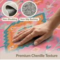 thumbnail image 6 of ODIKA 6'x9' Washable Area Rug Pink Vibrant Geometric and Floral Symmetry Elegant Borders with Central Motif for Family Room, Living Room, Master Bedroom, Non-Slip, Easy Care, 6 of 7