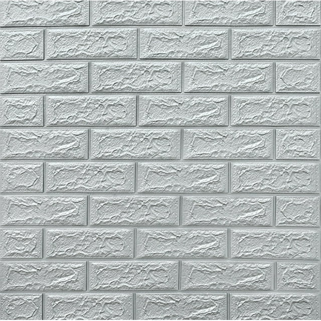 Gray 70x77cm PE Foam Self Adhesive 3D Wall Stickers Wallpaper