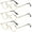 3 Pairs of Gold, variant on 3 Pairs of 40mm Creative Small Round Reading Glasses Presbyopic Glasses Steampunk Fashion Retro Metal Readers +2.50