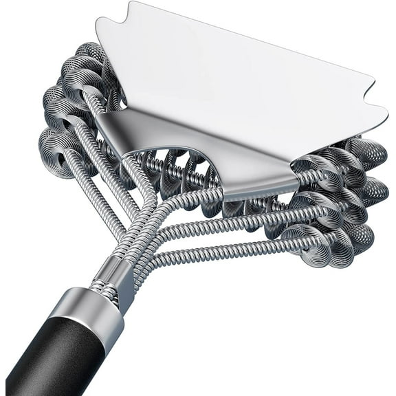 Semfri Grill Brush and Scraper Safe Stainless Steel Grill Brush Hairless Grill Accessories Outdoor Grill For Grill Cleaning