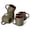 Moss & Cocoa, variant on Famiware 4 Pieces Stoneware Mug Set (12oz),Black Gold