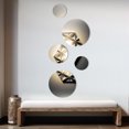 thumbnail image 3 of Designart "Monochrome Sacred Geometry III" Modern Midcentury Metal Wall Art Set of 5 Piece, 3 of 5